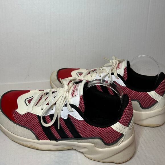 Adidas Size 10.5 Men 20 20 Fx Sneaker Scarlet Core Black Grey Running Road Shoes - Picture 3 of 12